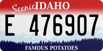 ID license plate E476907