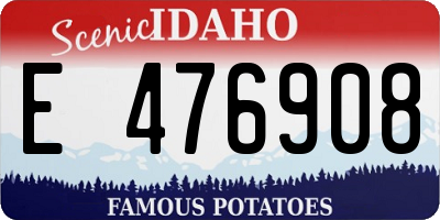 ID license plate E476908