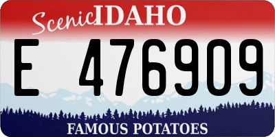 ID license plate E476909