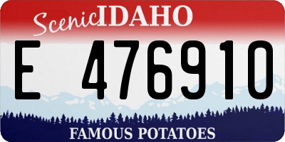 ID license plate E476910