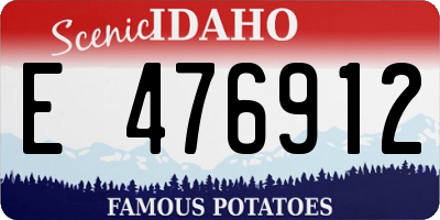 ID license plate E476912