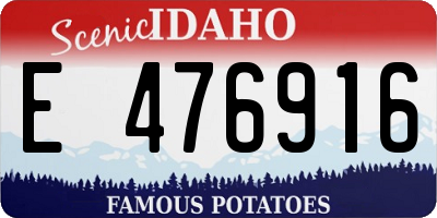 ID license plate E476916