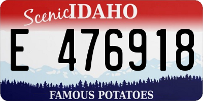 ID license plate E476918