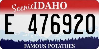 ID license plate E476920