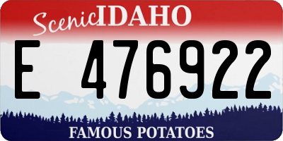 ID license plate E476922