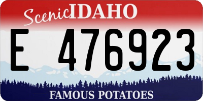 ID license plate E476923