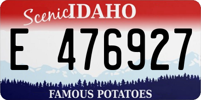 ID license plate E476927