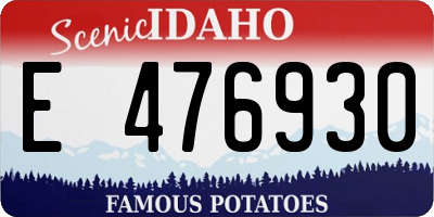 ID license plate E476930