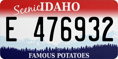 ID license plate E476932