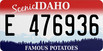 ID license plate E476936