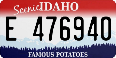 ID license plate E476940