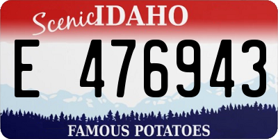 ID license plate E476943