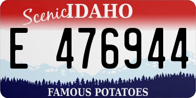 ID license plate E476944