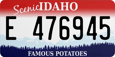 ID license plate E476945