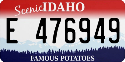 ID license plate E476949