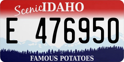 ID license plate E476950