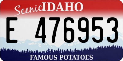ID license plate E476953