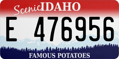 ID license plate E476956