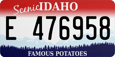 ID license plate E476958