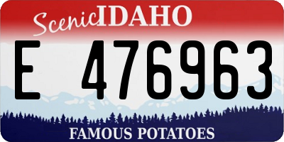 ID license plate E476963