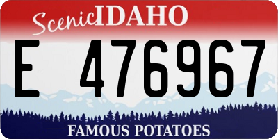 ID license plate E476967