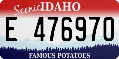 ID license plate E476970