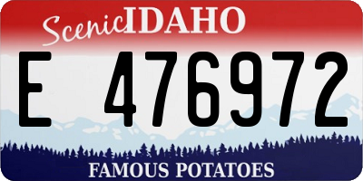 ID license plate E476972