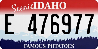 ID license plate E476977