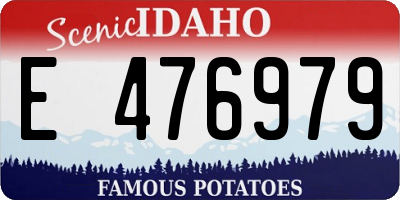 ID license plate E476979