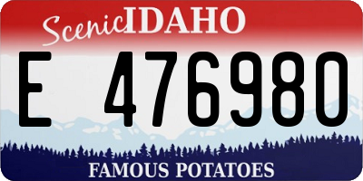 ID license plate E476980
