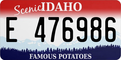 ID license plate E476986