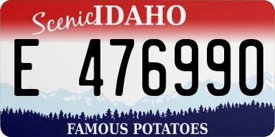 ID license plate E476990