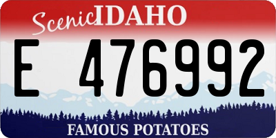 ID license plate E476992