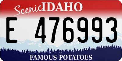 ID license plate E476993