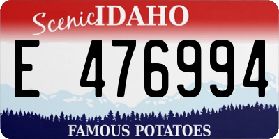 ID license plate E476994