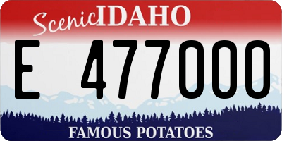 ID license plate E477000