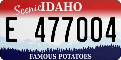 ID license plate E477004