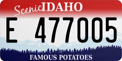 ID license plate E477005