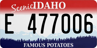 ID license plate E477006