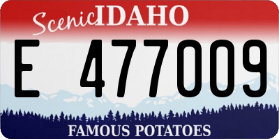 ID license plate E477009