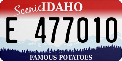 ID license plate E477010