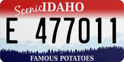 ID license plate E477011