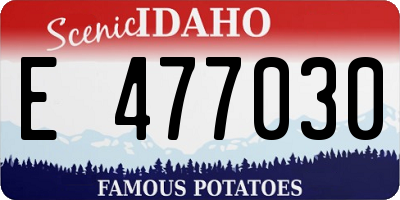 ID license plate E477030