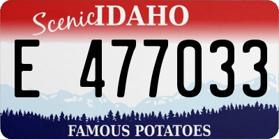 ID license plate E477033