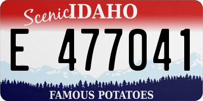 ID license plate E477041
