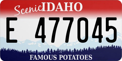 ID license plate E477045