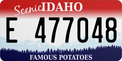 ID license plate E477048