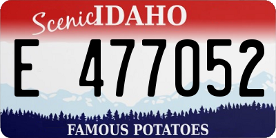 ID license plate E477052