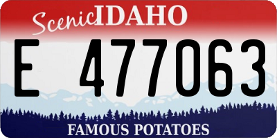 ID license plate E477063