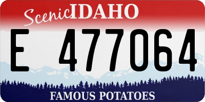 ID license plate E477064